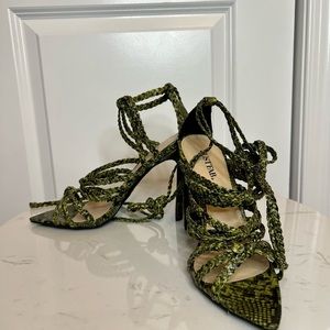 Faux Snakeskin JustFab Sandals